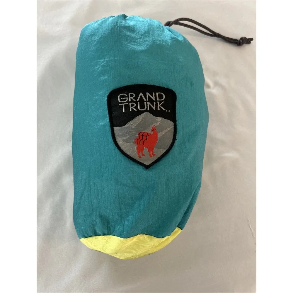 Grand Trunk Parachute Beach Blanket Yellow Teal Lightweight Packable Quick Dry